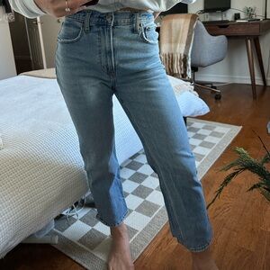 Abercrombie Ultra High Rise Ankle Straight